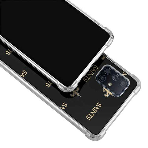 NFL New Orleans Saints Blitz Series Galaxy A71 5G Clear Case