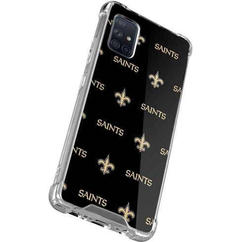 NFL New Orleans Saints Blitz Series Galaxy A71 5G Clear Case