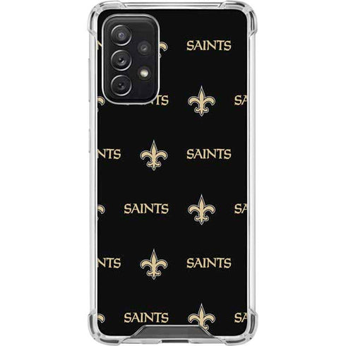 NFL New Orleans Saints Blitz Series Galaxy A72 5G Clear Case