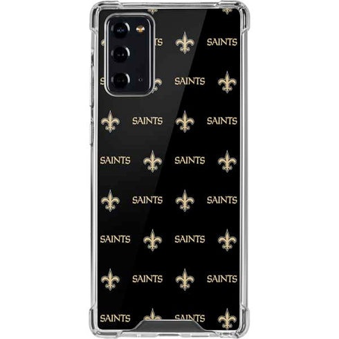 NFL New Orleans Saints Blitz Series Galaxy Note20 5G Clear Case