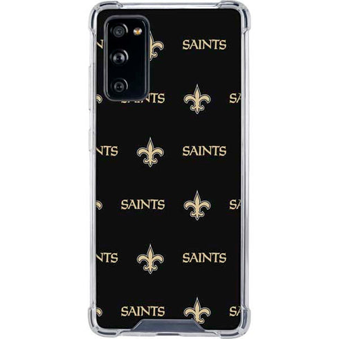 NFL New Orleans Saints Blitz Series Galaxy S20 FE Clear Case