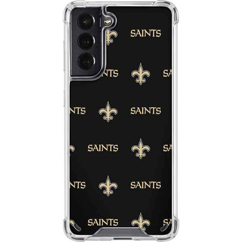 NFL New Orleans Saints Blitz Series Galaxy S21 5G Clear Case