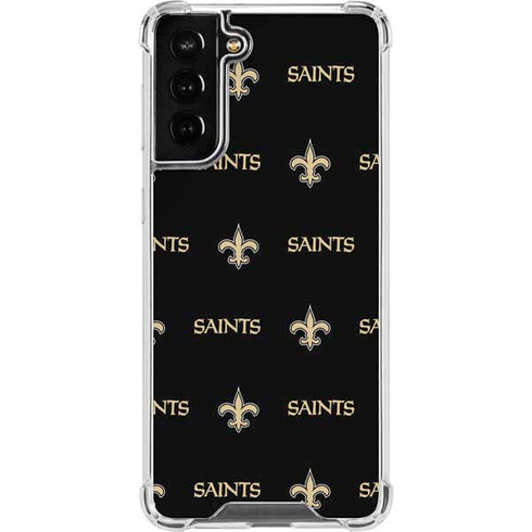 NFL New Orleans Saints Blitz Series Galaxy S21 FE Clear Case