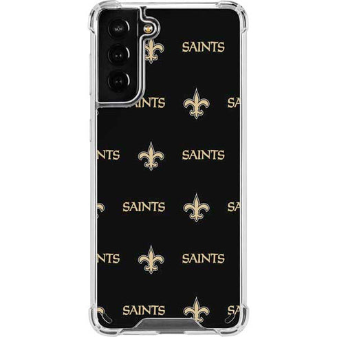 NFL New Orleans Saints Blitz Series Galaxy S21 Plus 5G Clear Case