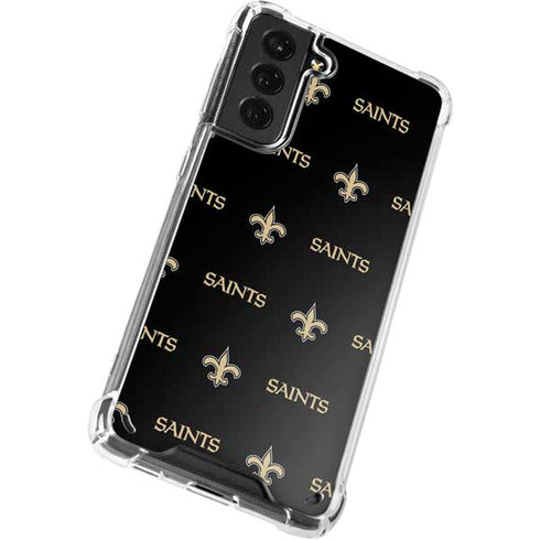 NFL New Orleans Saints Blitz Series Galaxy S21 Plus 5G Clear Case