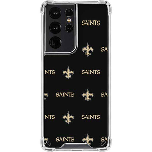 NFL New Orleans Saints Blitz Series Galaxy S21 Ultra 5G Clear Case