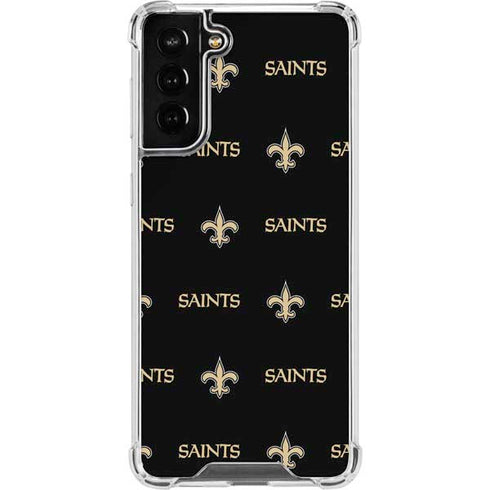 NFL New Orleans Saints Blitz Series Galaxy S22 Plus Clear Case