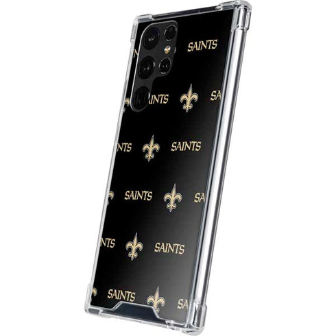NFL New Orleans Saints Blitz Series Galaxy S22 Ultra Clear Case