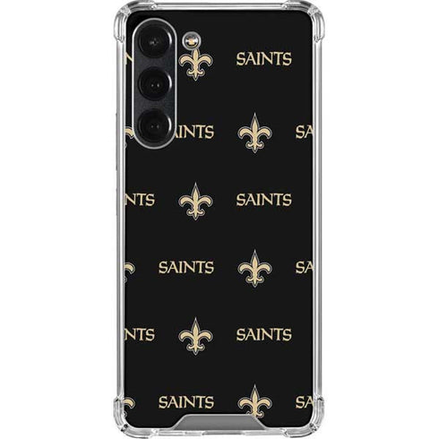 NFL New Orleans Saints Blitz Series Galaxy S23 Plus Clear Case