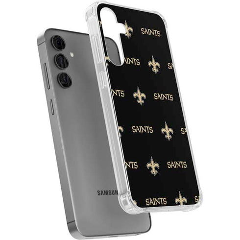 NFL New Orleans Saints Blitz Series Galaxy S24 Plus Clear Case