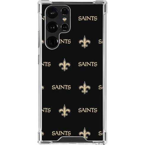 NFL New Orleans Saints Blitz Series Galaxy S24 Ultra Clear Case