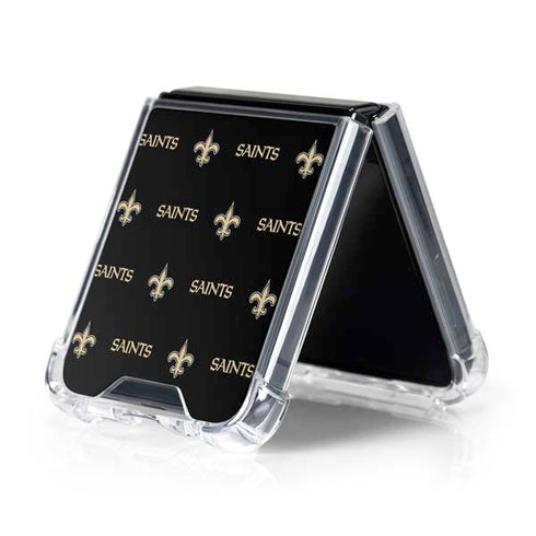 NFL New Orleans Saints Blitz Series Galaxy Z Flip5 5G Clear Case