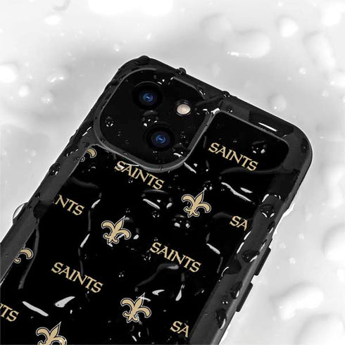 NFL New Orleans Saints Blitz Series iPhone 13 Mini Waterproof Case