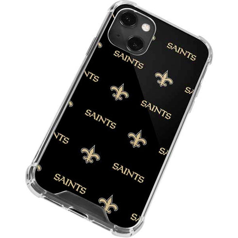NFL New Orleans Saints Blitz Series iPhone 15 Plus Clear Case