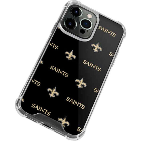 NFL New Orleans Saints Blitz Series iPhone 14 Pro Clear Case