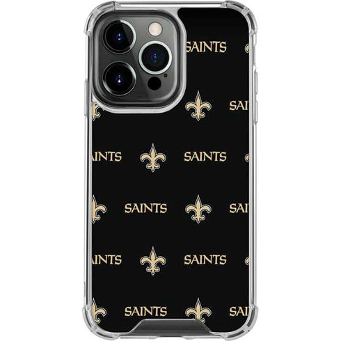 NFL New Orleans Saints Blitz Series iPhone 14 Pro Clear Case