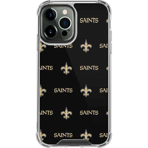 NFL New Orleans Saints Blitz Series iPhone 15 Pro Max Clear Case