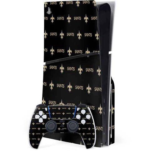 NFL New Orleans Saints Blitz Series PS5 Slim Disk Bundle Skin