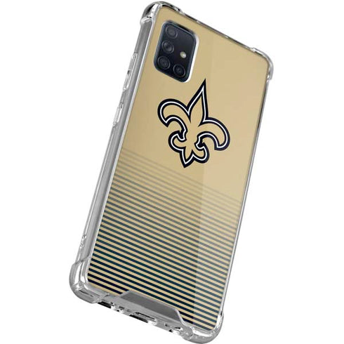 NFL New Orleans Saints Breakaway Galaxy A71 5G Clear Case