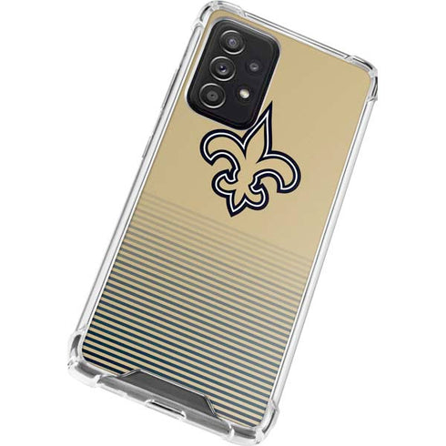 NFL New Orleans Saints Breakaway Galaxy A72 5G Clear Case