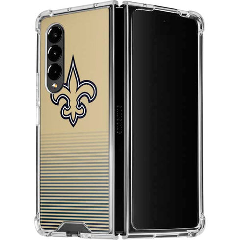 NFL New Orleans Saints Breakaway Galaxy Z Fold4 5G Clear Case