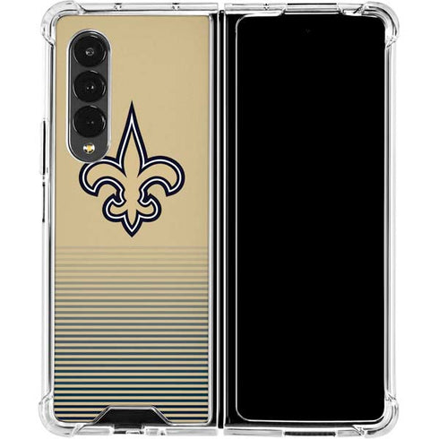NFL New Orleans Saints Breakaway Galaxy Z Fold4 5G Clear Case