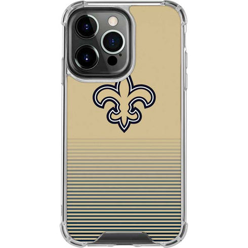 NFL New Orleans Saints Breakaway iPhone 15 Pro Clear Case