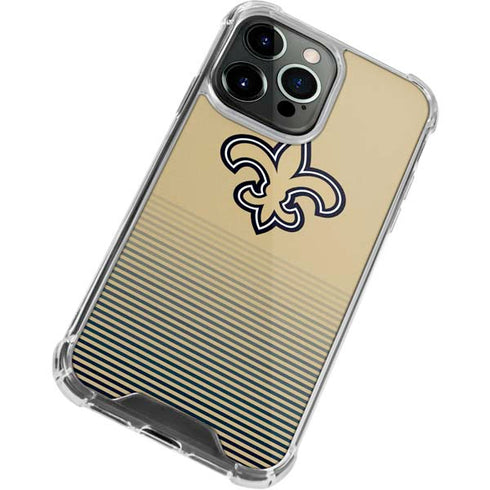 NFL New Orleans Saints Breakaway iPhone 14 Pro Clear Case