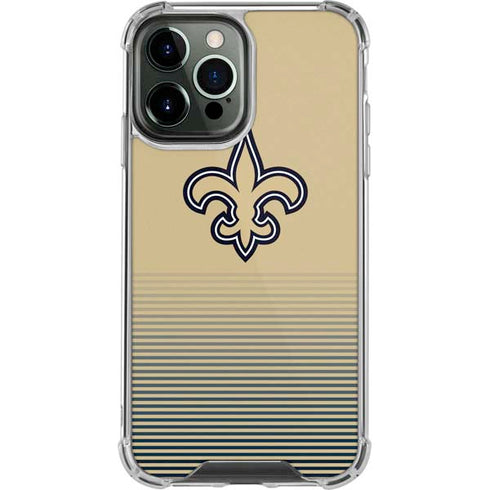 NFL New Orleans Saints Breakaway iPhone 14 Pro Max Clear Case