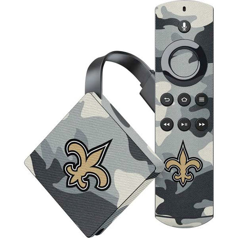 NFL New Orleans Saints Camo Amazon Fire TV Skin
