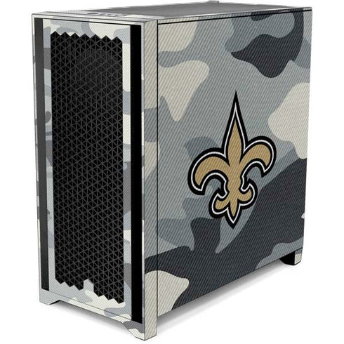 NFL New Orleans Saints Camo Corsair 4000D Tempered Glass Mid-Tower ATX Case Skin