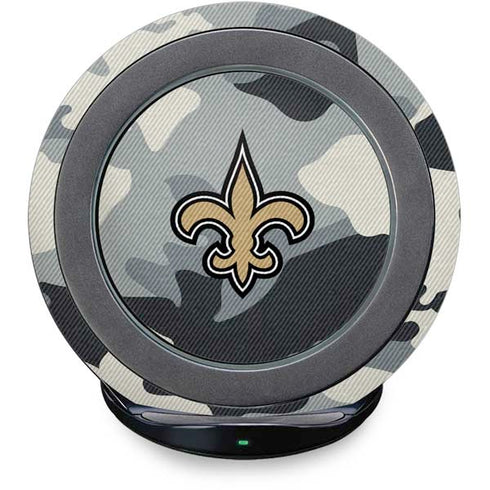 NFL New Orleans Saints Camo Fast Charge Wireless Charging Stand Skin