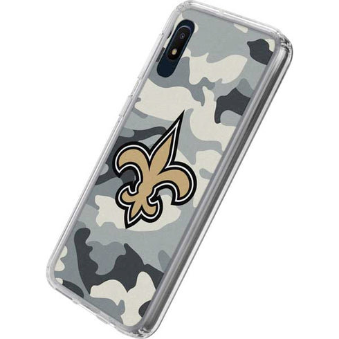 NFL New Orleans Saints Camo Galaxy A10e Clear Case
