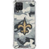 NFL New Orleans Saints Camo Galaxy A12 Clear Case