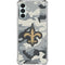 NFL New Orleans Saints Camo Galaxy A13 5G Clear Case
