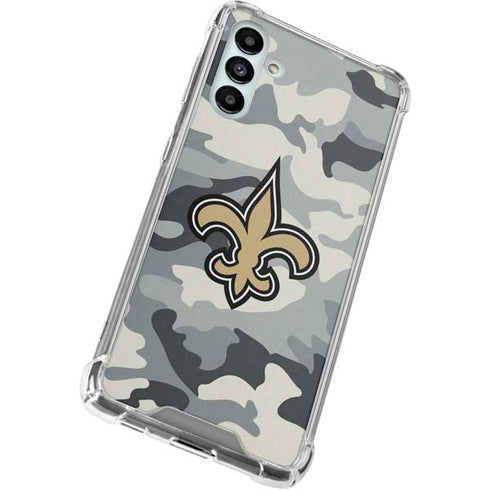 NFL New Orleans Saints Camo Galaxy A13 5G Clear Case