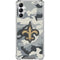 NFL New Orleans Saints Camo Galaxy A14 5G Clear Case
