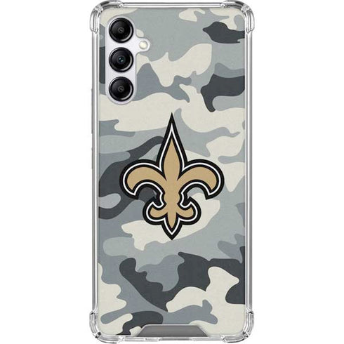 NFL New Orleans Saints Camo Galaxy A15 5G Clear Case