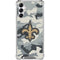 NFL New Orleans Saints Camo Galaxy A15 5G Clear Case