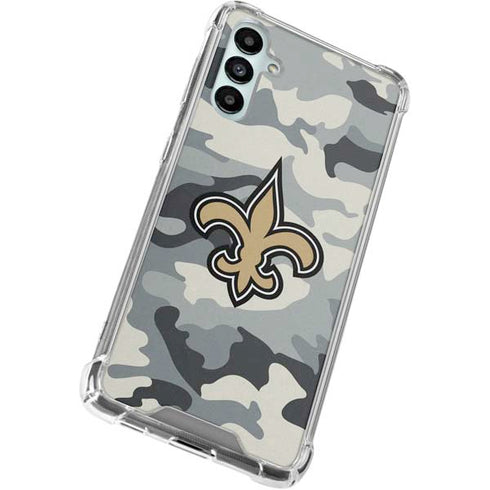 NFL New Orleans Saints Camo Galaxy A15 5G Clear Case
