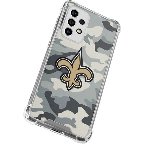 NFL New Orleans Saints Camo Galaxy A33 5G Clear Case