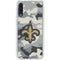 NFL New Orleans Saints Camo Galaxy A50 Clear Case