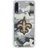NFL New Orleans Saints Camo Galaxy A50 Clear Case