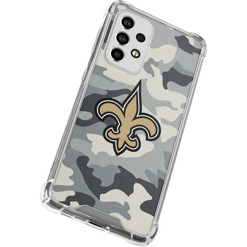 NFL New Orleans Saints Camo Galaxy A53 5G Clear Case
