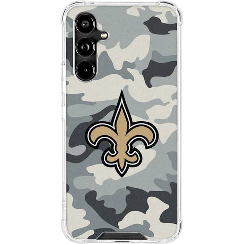 NFL New Orleans Saints Camo Galaxy A54 5G Clear Case