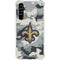 NFL New Orleans Saints Camo Galaxy A54 5G Clear Case