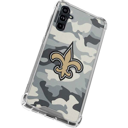 NFL New Orleans Saints Camo Galaxy A54 5G Clear Case