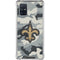 NFL New Orleans Saints Camo Galaxy A71 5G Clear Case