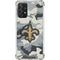 NFL New Orleans Saints Camo Galaxy A72 5G Clear Case