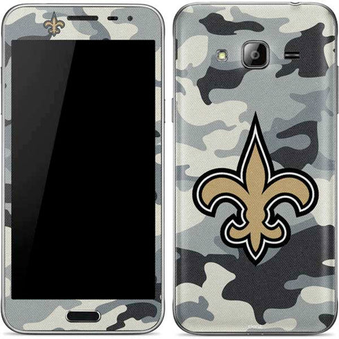 NFL New Orleans Saints Camo Galaxy J3 Skin